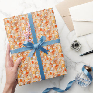 Papel De Regalo Piedras preciosas naranjas