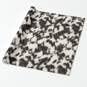 Papel De Regalo Piel animal de imitación blanca negra y crema