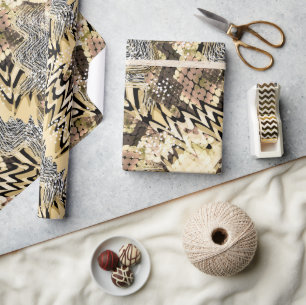 Papel De Regalo piel de leopardo, serpientes