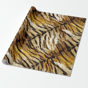 Papel De Regalo Piel de tigre, estilizada, tigre, tira, estampado 