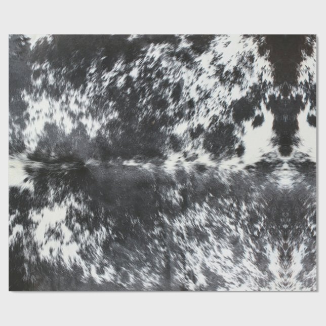 Papel De Regalo Piel de vaca negro imprime Navidades rústicos de g (Superficie plana)