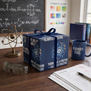 Papel De Regalo Piensa como un protón Siempre positivo Ciencia