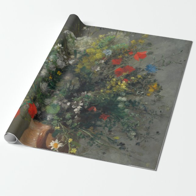 Papel De Regalo Pierre-Auguste Renoir - Flores en una plaza 1866 (Desenrollado)