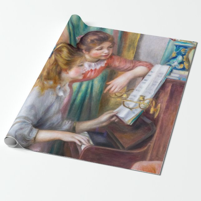 Papel De Regalo Pierre Auguste Renoir - Jóvenes Chicas en el piano (Desenrollado)