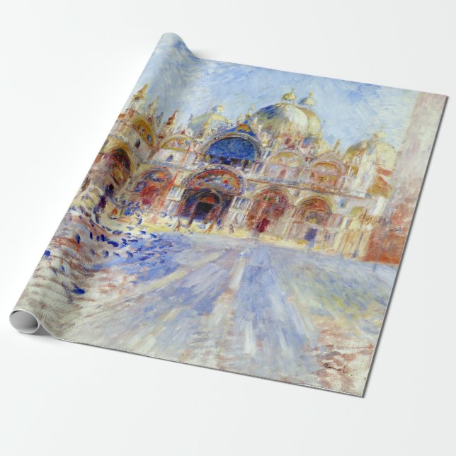 Papel De Regalo Pierre Auguste Renoir La Piazza San Marco, Venecia (Desenrollado)