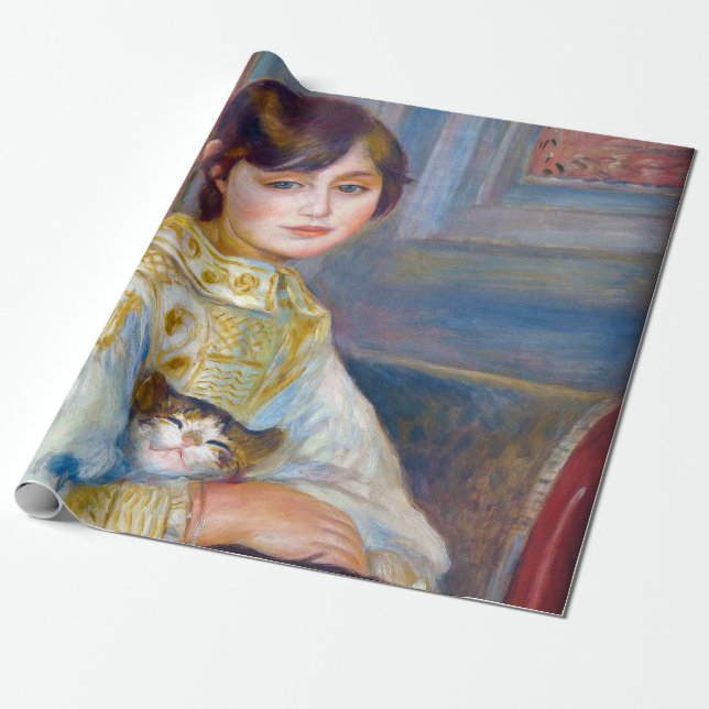 Papel De Regalo Pierre-Auguste Renoir - Niño con gato (Desenrollado)