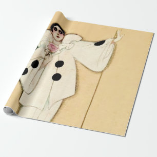 Papel De Regalo Pierrot con rosa rosa de Sophia Chiostri