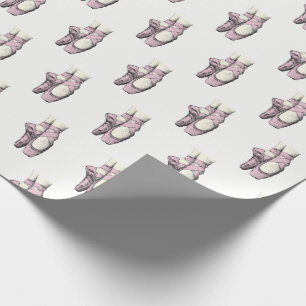 Papel De Regalo Pies de Bailarina de Puntillas #3 Rosa Claro