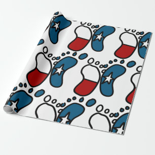 Papel De Regalo Pies de bebé de Texas