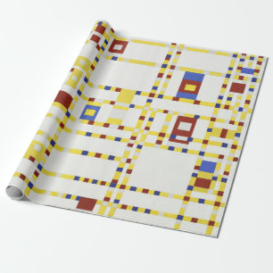 Papel De Regalo Piet Mondrian Broadway Boogie Woogie Arte Abstract
