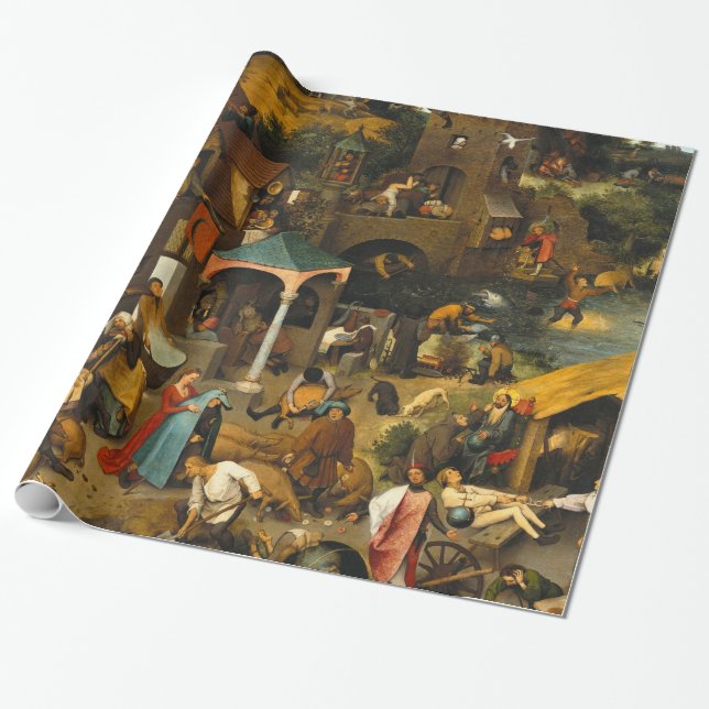 Papel De Regalo Pieter Bruegel, el anciano - Los proverbios holand (Desenrollado)