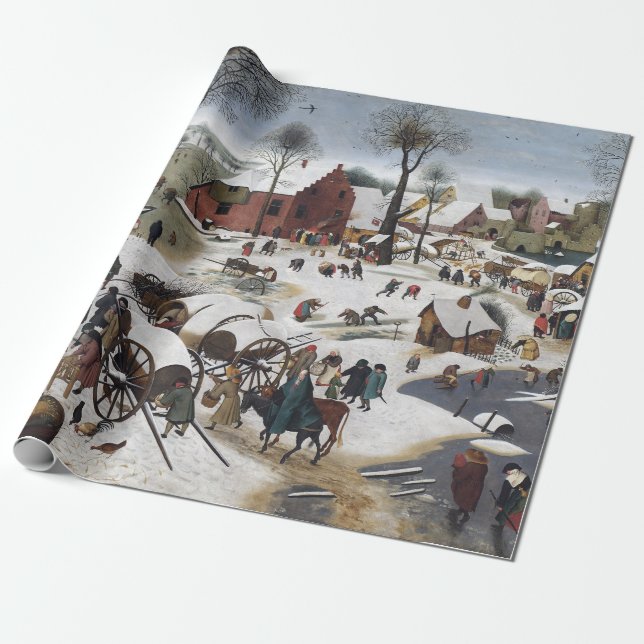 Papel De Regalo Pieter Brueghel, el censo en Belén (Desenrollado)