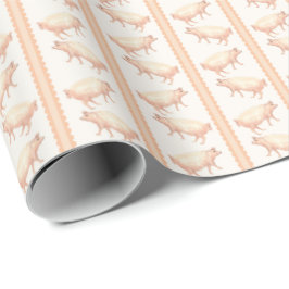 Papel De Regalo Pig Stripes 