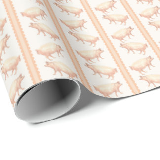 Papel De Regalo Pig Stripes