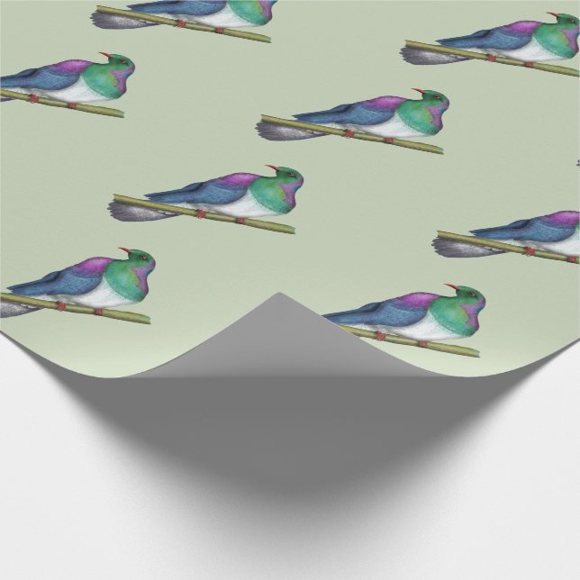 Papel De Regalo Pigeon de Kereru Wood (Esquina)