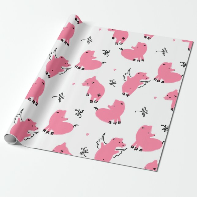 Papel De Regalo Piglet sin soldadura (Desenrollado)