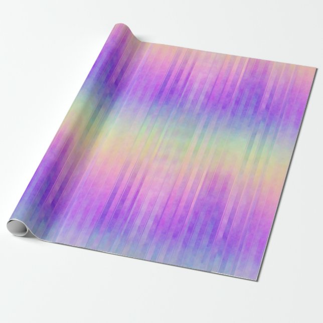 Papel De Regalo piinstripe arcoiris holo : (Desenrollado)