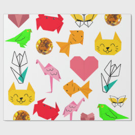 Papel De Regalo Pikitiez origami cáncer verano joya animal gato