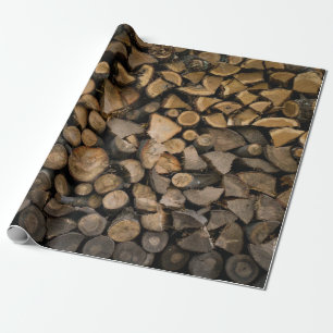 Papel De Regalo Pila de leña