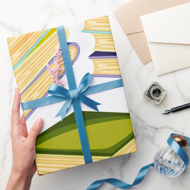 Papel De Regalo Pila de libros Lover Art y Leer libros (Subido por el creador)