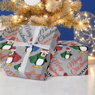Papel De Regalo Pila de pingüino personalizado - Personalizar