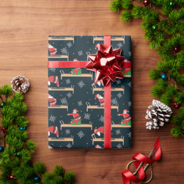 Papel De Regalo Pilates Reformer Santa Seamless Christmas Patterns