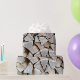 Papel De Regalo Pile De Madera Dividida