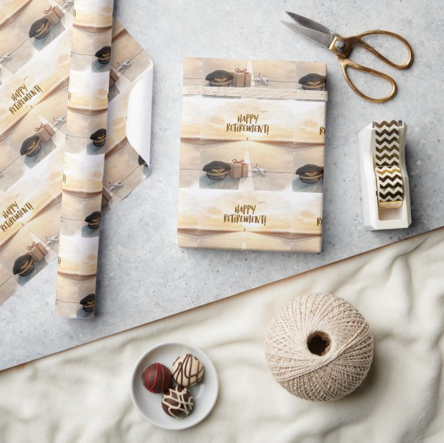 Papel De Regalo Pilot  Happy retirement (Artesanía)