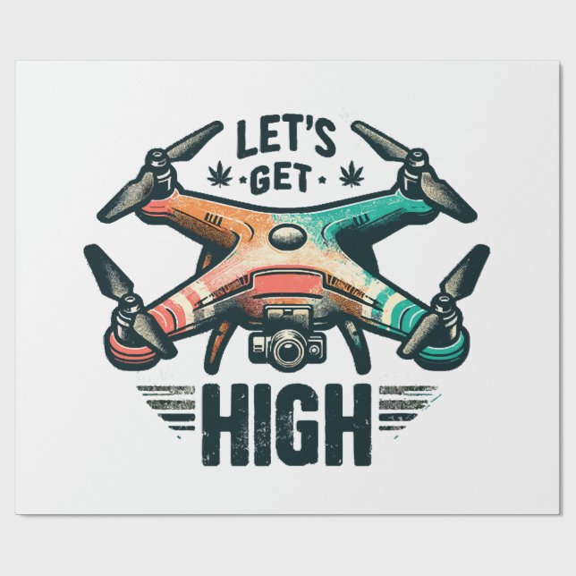 Papel De Regalo Piloto de drones (Superficie plana)