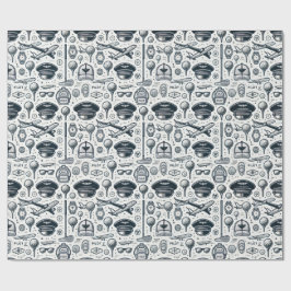 Papel De Regalo Piloto de golf con tema de avión