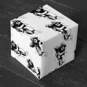 Papel De Regalo Piloto de Motocross Número 8 Bicicleta de Tierra R