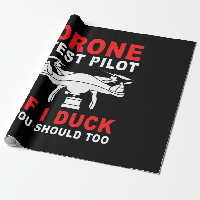 Papel De Regalo Piloto de Pruebas de Drones (Desenrollado)