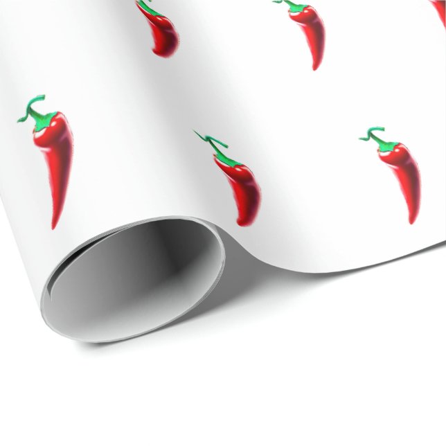 Papel De Regalo Pimienta picante roja (Esquina del rollo)
