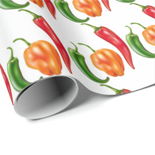 Papel De Regalo Pimiento Picante Chili Habanero Jalapeno