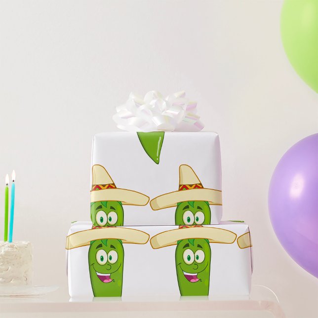 Papel De Regalo Pimiento Verde Sonriente (Subido por el creador)
