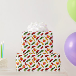 Papel De Regalo Pimientos de chile coloridos
