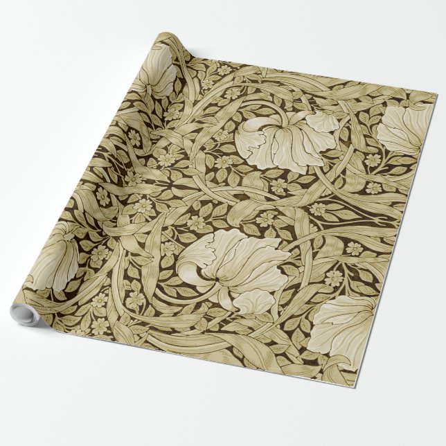 Papel De Regalo Pimpernel Gold, William Morris (Desenrollado)