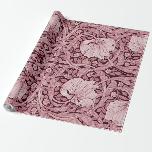 Papel De Regalo Pimpernel Maroon, William Morris