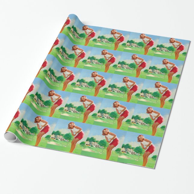 Papel De Regalo Pin de golf (Desenrollado)