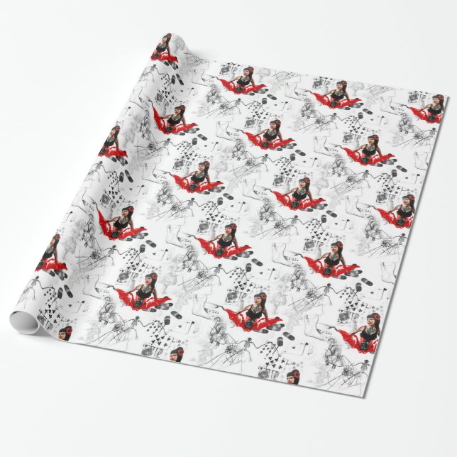 Papel De Regalo Pin del tatuaje para arriba (Desenrollado)