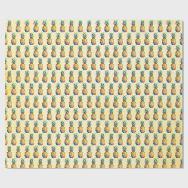 Papel De Regalo Piña (Superficie plana)