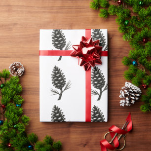 Papel De Regalo Piña de Pino – Diseño de Tinta de Naturaleza de Bo