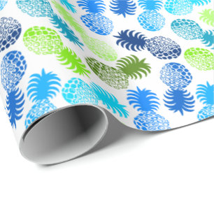 Papel De Regalo Piña tropical hawaiana de Momona