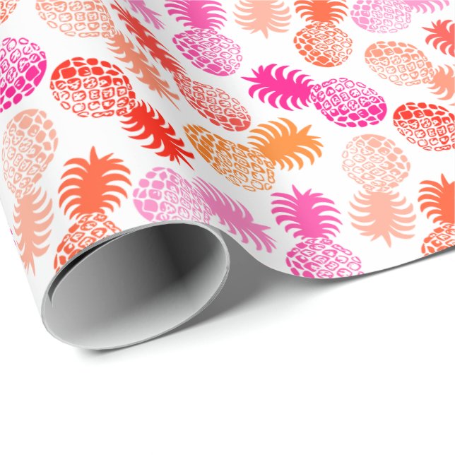 Papel De Regalo Piña tropical mona hawaiana (Esquina del rollo)