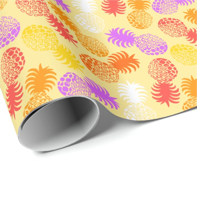 Papel De Regalo Piña tropical mona hawaiana (Esquina del rollo)