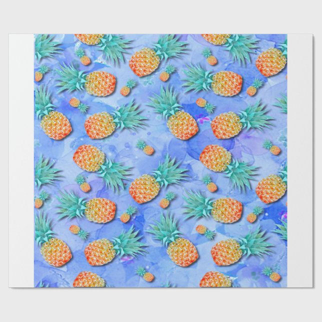 Papel De Regalo Piñas. Pintar. Fiesta. (Superficie plana)