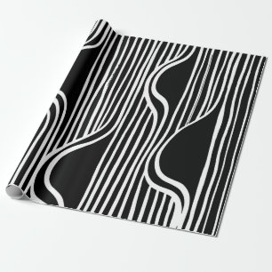 Papel De Regalo Pincel patrón de grunge. Vintage blanco y negro. a