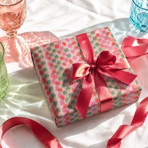 Papel De Regalo Pincel Retro Patrón Colorido Navidad