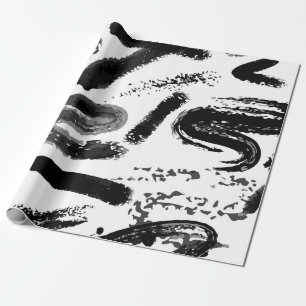 Papel De Regalo Pincel seco de acuarela pintado a mano sin costura