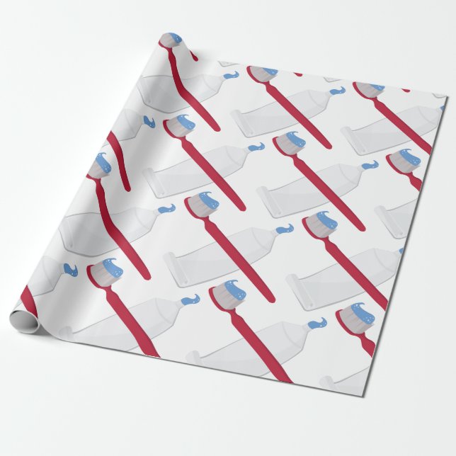 Papel De Regalo Pincel Y Pegar Dientes (Desenrollado)